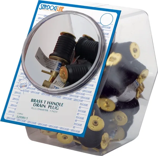 520080-5 – SEA DOG Boat Drain Plug, T-Handle Drain Plug 1 Inch Diameter Brass/ Nitrile Rubber Pack Of 30